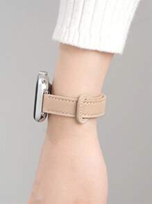 1pc/Box Slim Leather Strap Compatible With Apple Watch Band 42mm 38mm 40mm 41mm 44mm 45mm 46mm 49mm Fashion Smart Watch Replacement Watch Strap For Series Ultra2 Ultra SE2 SE 11 10 9 8 7 6 5 4 3 2 1 For Women As A Gift For Students Returning To School