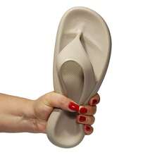 Women Flip-Flops - 米色 - 查看 3