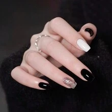 1 Bottle 10ml Solid Black Gel Nail Polish, Long-Lasting Phototherapy Gel, Salon Exclusive - White - View 7