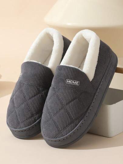 Nuevas zapatillas con suela gruesa y cálida para mujer, pantuflas acogedoras antideslizantes para el hogar, de pareja, para otoño/invierno