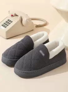 Nuevas zapatillas con suela gruesa y cálida para mujer, pantuflas acogedoras antideslizantes para el hogar, de pareja, para otoño/invierno