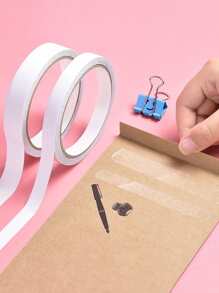 5捲實色雙面膠帶,適用於學校和辦公室中的diy工藝、剪貼簿和禮品包裝 - 5卷純色雙面膠帶 - 查看 2