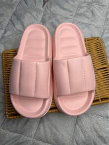 Summer Couple's Anti-Slip Soft Sole Indoor Home Slippers - Pink - View 3