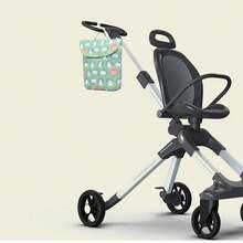 1pc Waterproof Diaper Bag Portable Multifunctional Diaper Baby Storage Bag Cartoon Handheld Children'S Storage Bag (Green) - Green - View 5