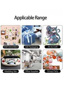 5捲實色雙面膠帶,適用於學校和辦公室中的diy工藝、剪貼簿和禮品包裝 - 5卷純色雙面膠帶 - 查看 6