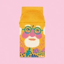 5双欧美网络名人跨境趣味个性化创意提花男女袜 - 彩色 - 查看 7