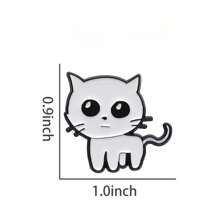 TBH Cat Dog Enamel Pins  Tbh Creature Brooches Lapel Badge Caring Mental Health Accessories Pin For Introverted Friends - White - View 6