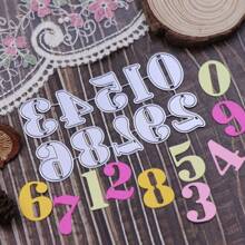 1pc 0-9 Numbers Metal Die Cuts For Card Making, DIY Handmade Scrapbook Crafts Stencil