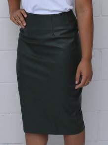 Women Skirts - Màu xanh lá cây đậm - Xem 2