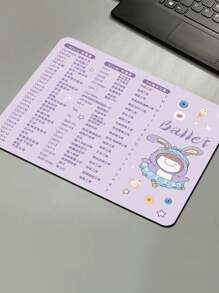 1个卡通个性化防滑鼠标垫，带办公快捷键 - 彩色 - 查看 4
