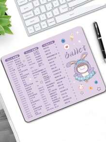 1个卡通个性化防滑鼠标垫，带办公快捷键 - 彩色 - 查看 1