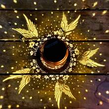 1個蜂鳥型太陽能燈,防水掛式金屬裝飾性led燈,適用於戶外花園草坪後院前廊作為男女禮物 - 銅色 - 查看 4