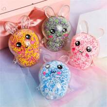 1pc Random Squishy Teenagers' Stress Relief Toy With Light Octopus/Rabbit Squishy Ball, Tpr Squeeze Gel Stress Ball - Multicolor - View 6