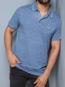 Men Polo Shirts - 淺藍色 - 查看 4