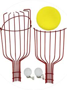 1pc, Fruit Picker Claw Tool Garden Basket Fruit Metal Picking Tool High-Altitude Peach Pear Orange Picking Tool, Only Picker Claw - Red - View 5