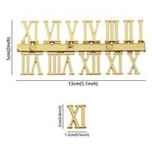 1 Set Gold Roman Numeral Plaques - Gold - View 2
