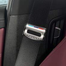 2入組abs材質銀色汽車安全帶調節器,肩膀和頸部安全帶定位器固定鎖環,適用於bmw 1 2 3 4 5系列 X1 X2 X3 X4 X5 X6車型 - 銀色 - 查看 12