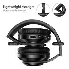 Auriculares inalámbricos luminosos con diadema, auriculares plegables con tarjeta, auriculares bluetooth - Multicolor - Ver 7