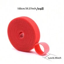 6 Rolls 1m Cable Management Hook-And-Loop Zip Tie Strap, Hook And Loop Fastener Reusable Strap, Multi-Color - Color - View 11