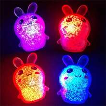 1pc Random Squishy Teenagers' Stress Relief Toy With Light Octopus/Rabbit Squishy Ball, Tpr Squeeze Gel Stress Ball - Multicolor - View 7