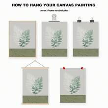 Bộ Của 3 Thực vật & Hoa & Hoa văn lá Polyester Chất xơ Hiện đại Treo tranh , Không khung & Thích hợp Đối với Phòng khách Phòng ngủ Học tập Phòng Nhà  Trang trí - Nhiều màu - Xem 6