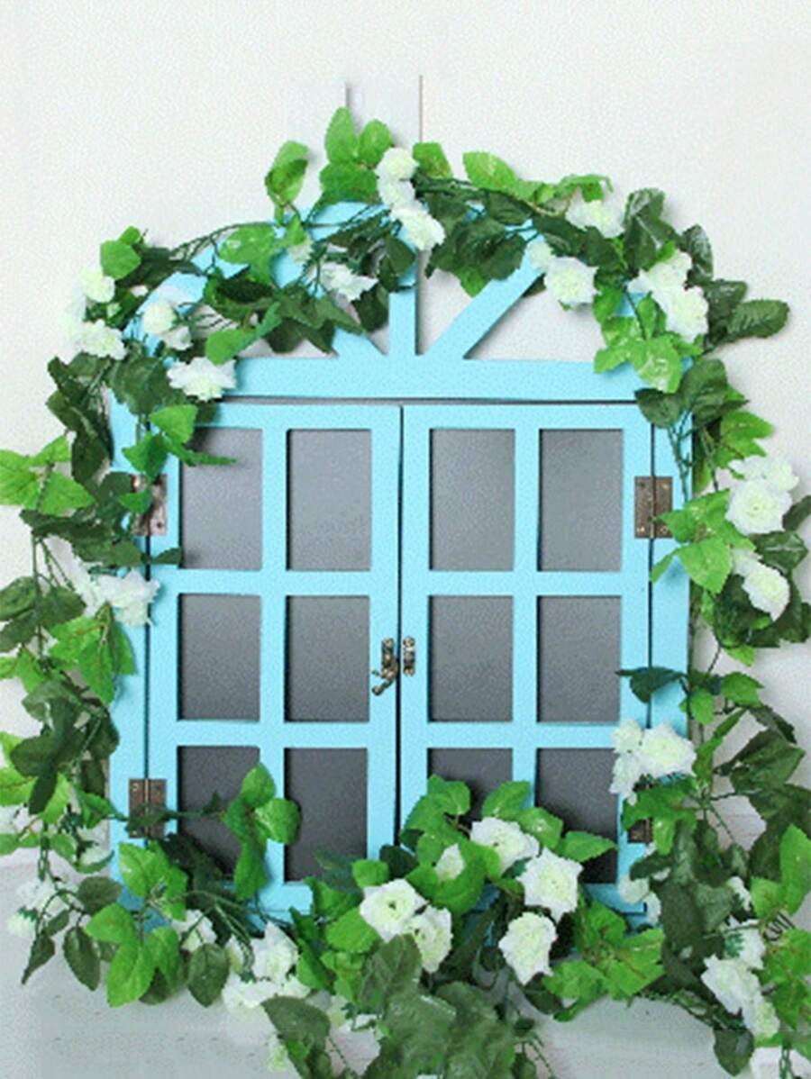 1入模擬玫瑰藤蔓花環,適用於婚禮裝飾拱門裝飾包裝 - 彩色 - 查看 1