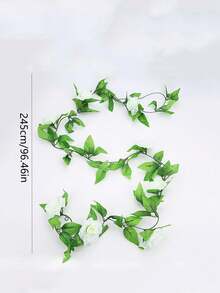 1入模擬玫瑰藤蔓花環,適用於婚禮裝飾拱門裝飾包裝 - 彩色 - 查看 2