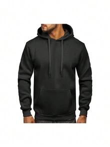 Sudadera Hoodie Casual Unisex Con Capucha Everyday Comfort - Negro - Ver 2