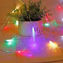 1pc Led Fiber Optic Flower String Lights, Festive Decoration Creative Twinkle Light String - Multicolor - View 3