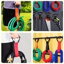 1入超重型新式儲存皮帶,帶重力帶,便攜式重量皮帶,易於固定和整理重物,厚實手把扣,適用於室外重力帶水管、電纜帶收納整理 - 黑色 - 查看 6