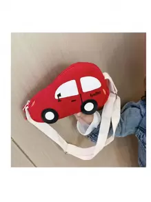 Cute Cartoon Car Shaped Kids' Crossbody Bag Coin Purse, Vehicle Shoulder Bag, Cool Bag For Children