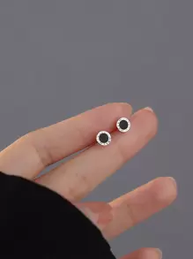 2023 Hàng mới đến Số Thiết kế Hợp thời Hoa tai Đối với phụ nữ - Bạc - Xem 2