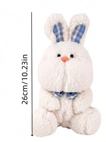 1pc Super Cute Hug Plush Toy - Hug The Bear, Rabbit, And Pig For Girls' Birthday, Festival Gift Pillow Doll - White - View 2
