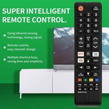 Compatible With Samsung Tv Infrared Remote Control, Model Bn59-01315j - Black - View 1