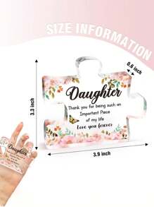 1 Miếng , Món quà Đối với - Điêu khắc Acrylic Chặn Câu đố Đồ trang trí 3,9 X 3.3 Inch - Thanh tú Món quà - Ngày kỷ niệm Quà sinh nhật - cho bà - Xem 2