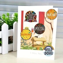 1捲多色卡通可愛貼紙,學生獎勵貼紙,學校用品封條標籤,極簡有趣文本貼紙,讚揚學生貼紙,隨機學習用品圖案貼紙 - 彩色 - 查看 4