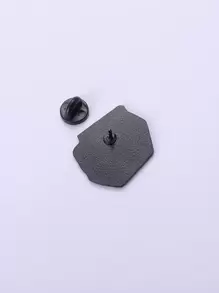 1pc Creative Black Milk Box Shaped Cartoon Brooch, Suitable For Men And Women Daily Wear - Black - View 5