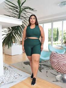Plus Size Co-Ords - 軍綠色 - 查看 3