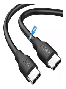 1Hour Type C To Type C Cable 3A (1M) - CAB252 - Black - View 1