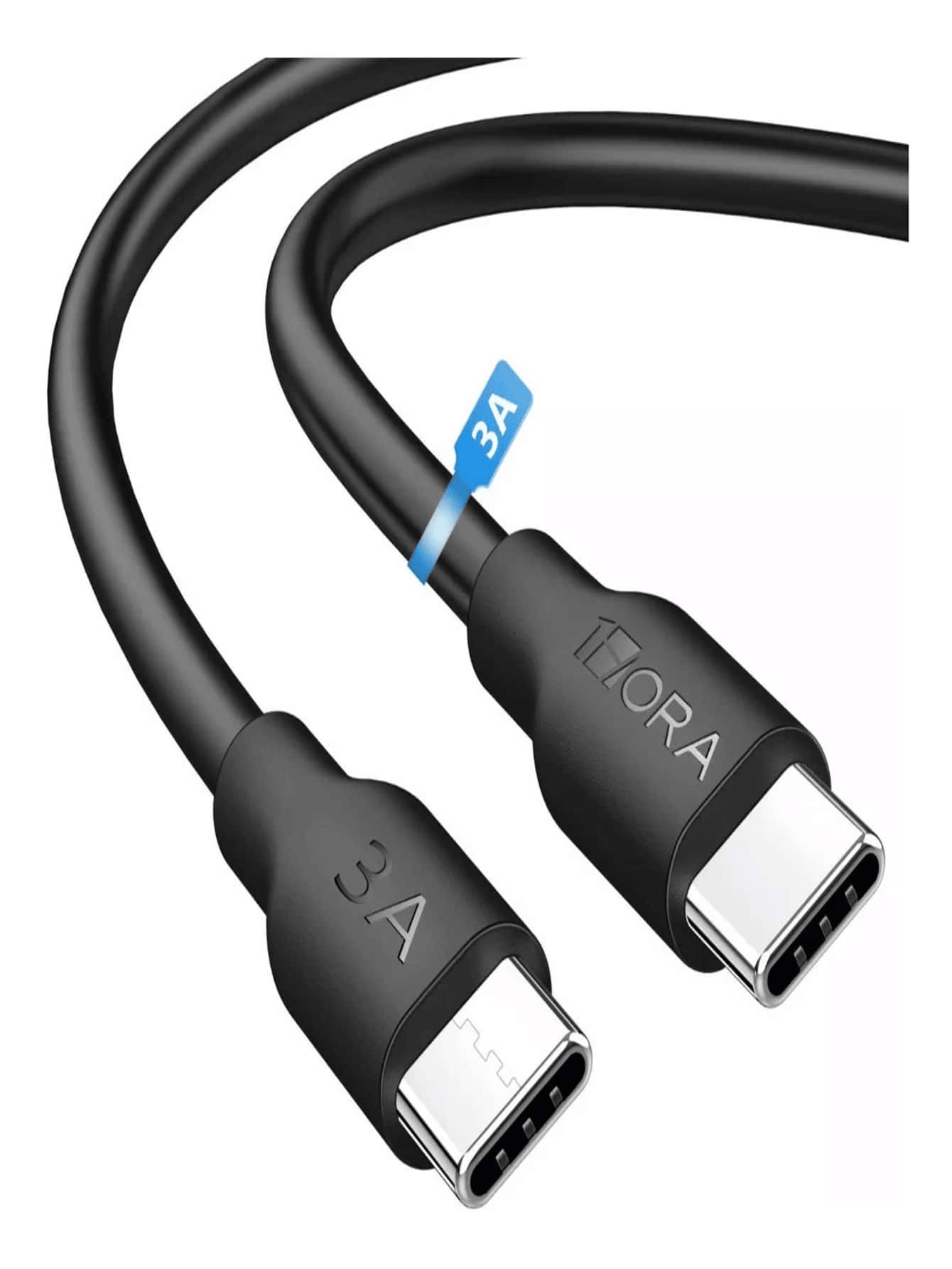1Hour Type C To Type C Cable 3A (1M) - CAB252 - Black - View 1