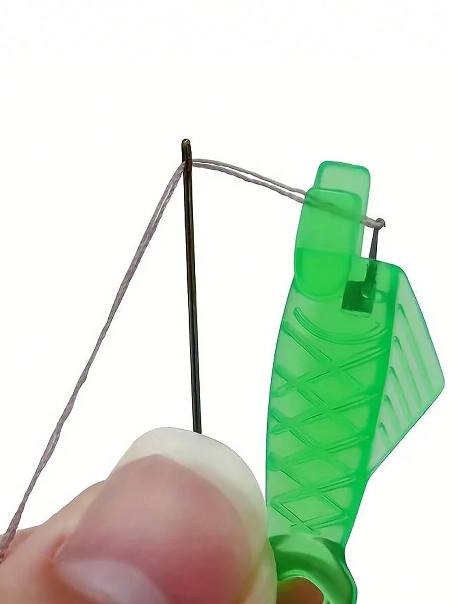 5/10pcs, Needle Threader For Sewing Machine, Easy Automatic Sewing Needle Fish Type Sewing Needle Threader Tool For Small Eyes Needle Work, Embroidery, Sewing Craft, DIY Art Quickly Thread Your Hand Sewing Needles With Ease! Mini Sewing Machine Needle Threader With Hook, Fish Type Stitch Insertion Craft - Random Color - View 1