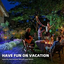 Solar Garden Lights Solar Firework Lights, 1 Pack 210 LEDs 8 Lighting Modes Solar Lights Outdoor Waterproof For Garden Patio Walkway Pathway Party Wedding Decorative Colourful - Color - View 8