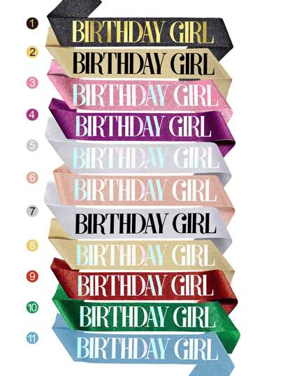 1 件，女士彩色生日腰带，粉色生日女孩腰带，女士闪光生日腰带，女士生日，生日快乐装饰配件，圣诞节