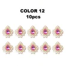 10pcs Gold Color Baroque Style Alloy Vintage Hollow Out Lace Pendant For Diy Jewelry Making, Handmade Bracelet Necklace Earring Hair Accessories, Bridal Wedding Dress Shoes Bag Decoration, Floral Arrangements, Invitation Card Gift Box Decoration - 10pcs - View 16