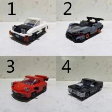 使用這些有趣的汽車搭建積木玩具,打造屬於你自己的拉回式汽車 - 彩色 - 查看 7