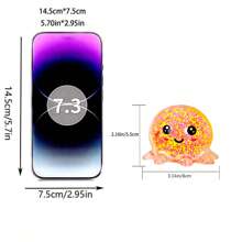 1pc Random Squishy Teenagers' Stress Relief Toy With Light Octopus/Rabbit Squishy Ball, Tpr Squeeze Gel Stress Ball - Multicolor - View 4