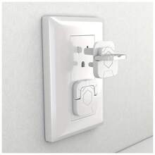 Outlet Covers Baby Proofing -Child Secure Electric Plug Protectors With Hidden Handle Square Socket Covers For Electrical Outlets Baby Plug Covers For Kids Toddler Protection - White - View 3