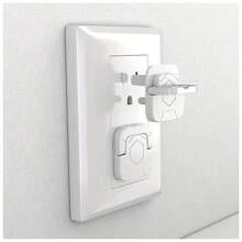 Outlet Covers Baby Proofing -Child Secure Electric Plug Protectors With Hidden Handle Square Socket Covers For Electrical Outlets Baby Plug Covers For Kids Toddler Protection - White - View 1