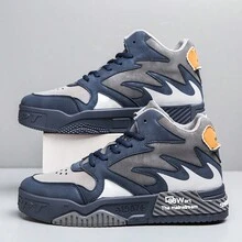 男款新款運動時尚跑鞋 - 藍色 - 查看 1