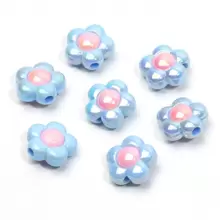 10pcs 16mm Multicolor Uv Acrylic Sunflower Beads, Diy Bracelet/Necklace Making Valentines